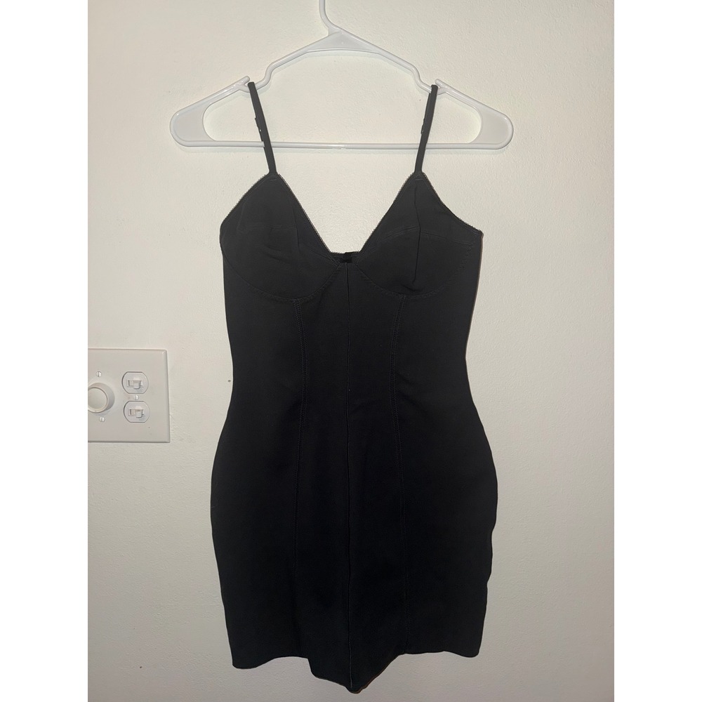 Skims Cotton Shapewear Slip Dress Size M Soot NWT